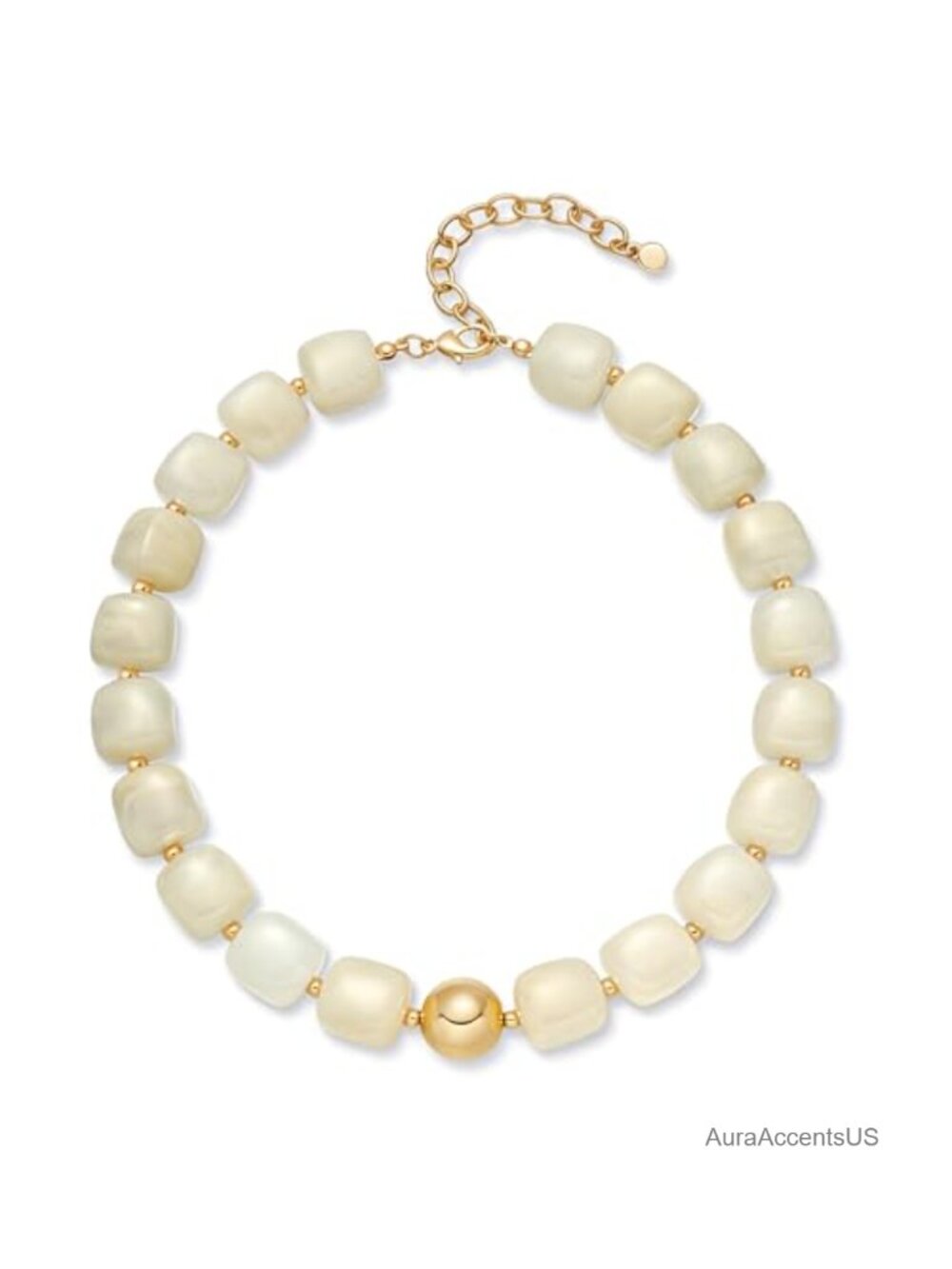 Chunky Resin Bead Choker Necklace Adjustable Statement Jewelry